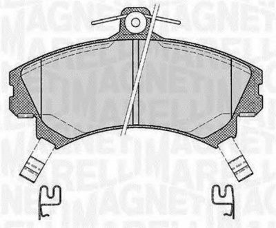 MAGNETI MARELLI 363916060334 -  Комплект тормозных колодок, дисковый тормоз